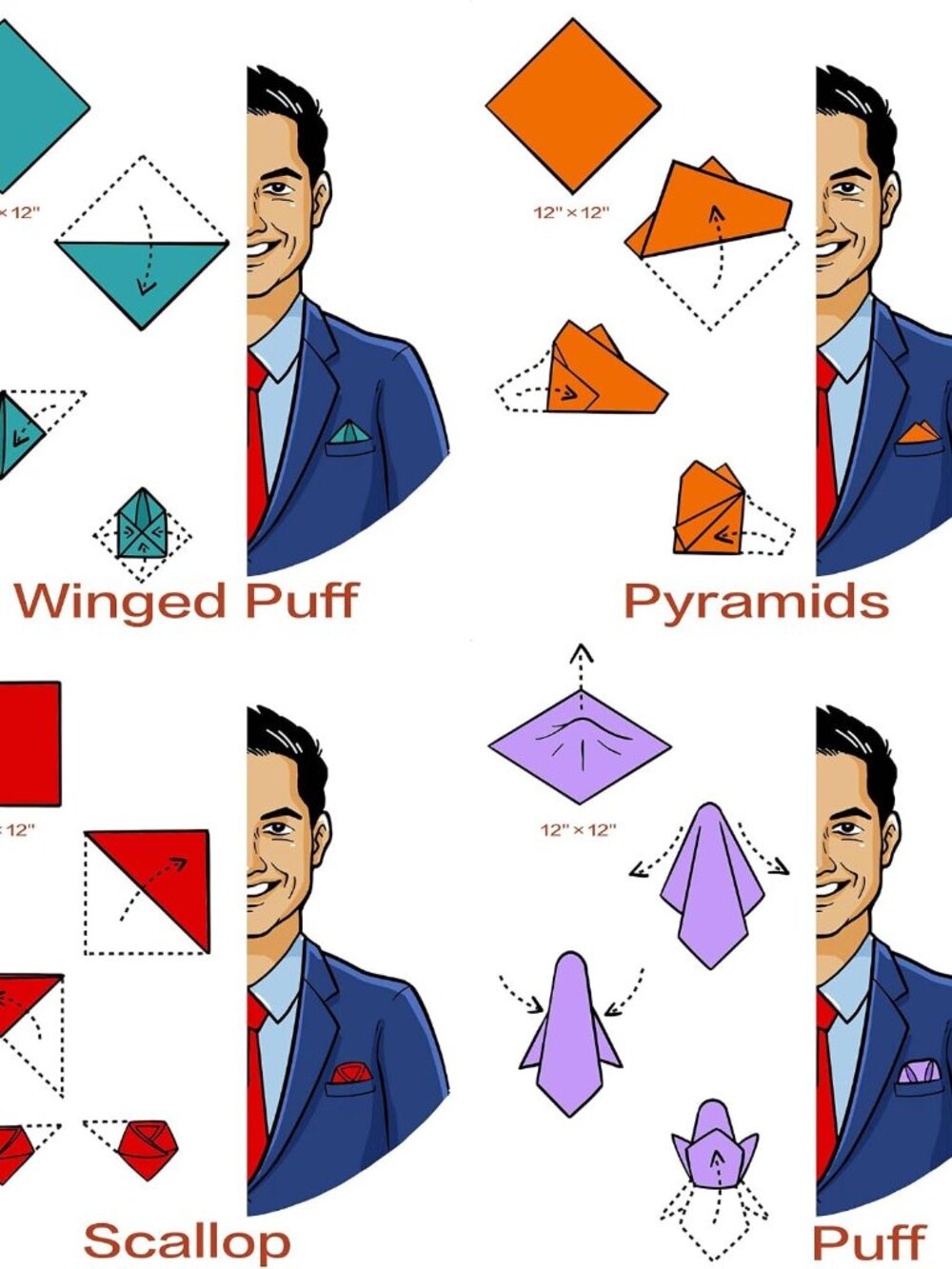 Satin Pocket Square Plain Color Handkerchief For Wedding, Prom, Party - Picture 6 of 6